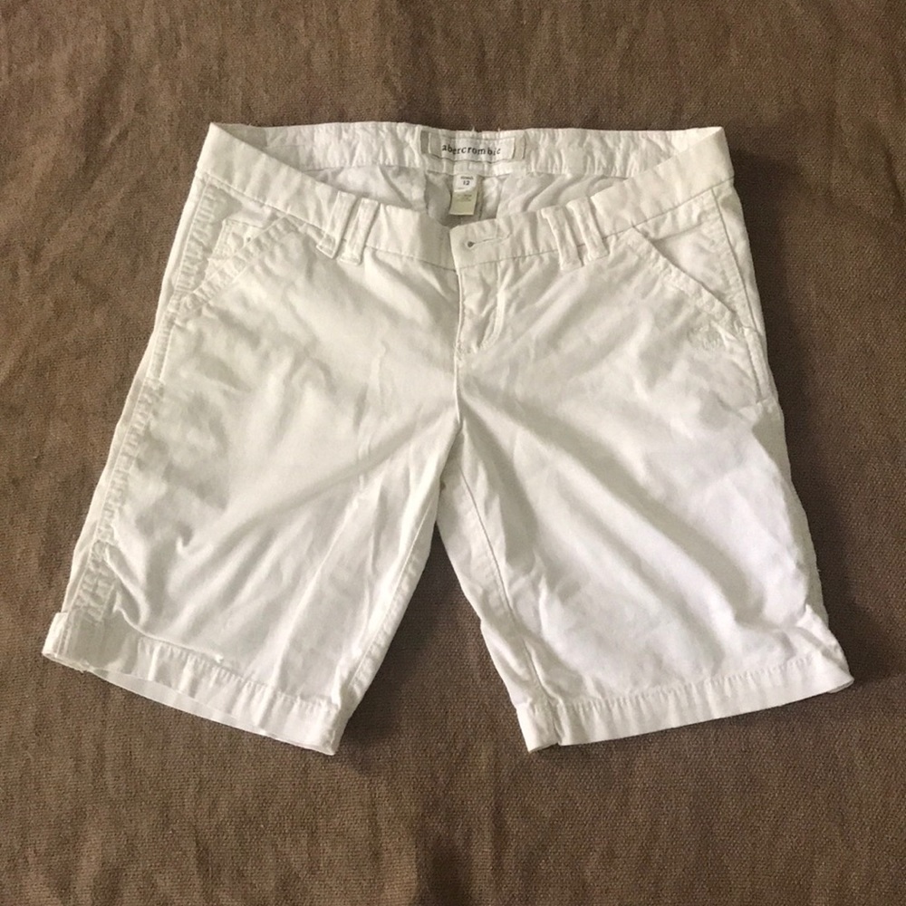 White shorts for girls stretchy